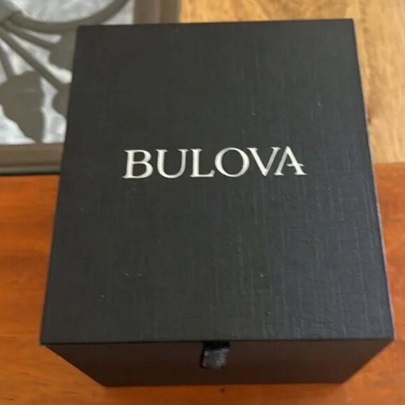 🌹HOST PICK🌹- BULOVA Diamond Black Dial Stainless Steel Silver Tone Watch - Picture 7 of 8